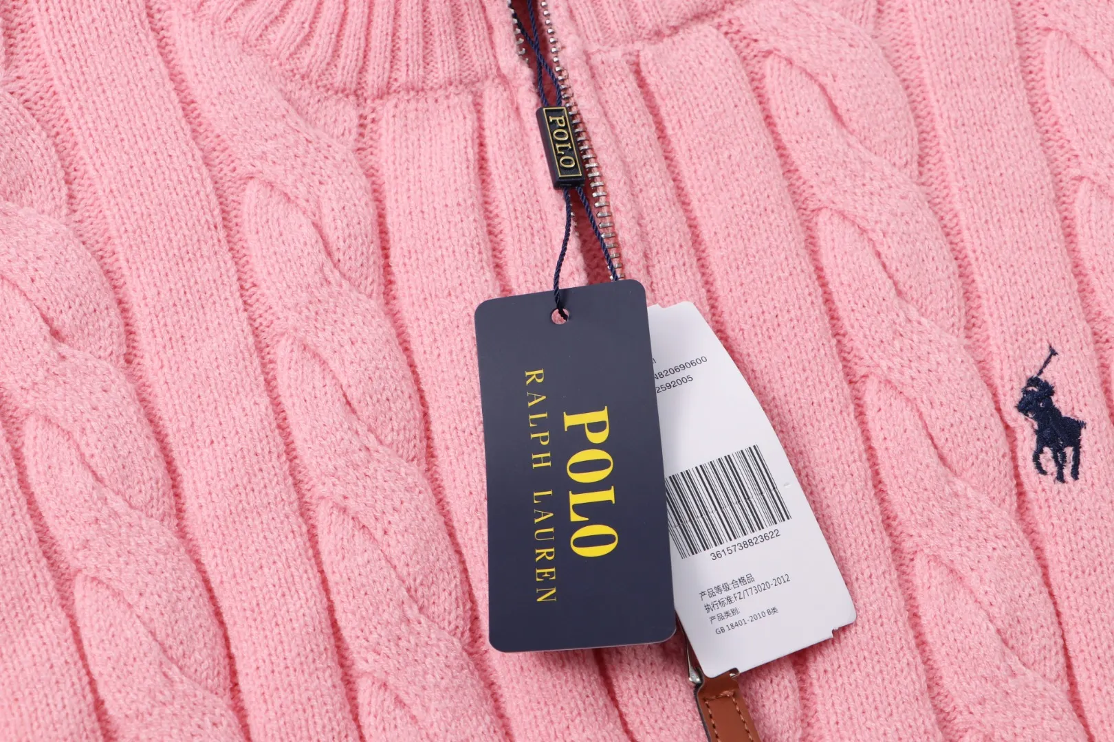 P230 RALPH LAUREN Ralph Lauren seven-color classic small label embroidered stand-collar long-sleeved half-zip knitted sweater tops for men and women seven colors Color: black white gray royal blue pink sky blue khaki code number: S M L XL material: cotton